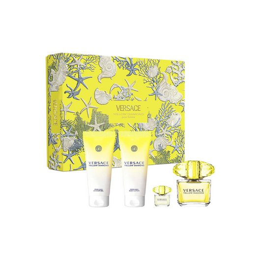 Versace Yellow Diamond Set EDT 90ML + Lotion + Shower Gel + Mini